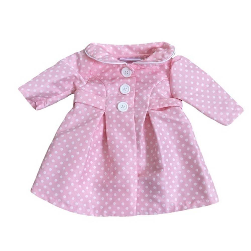 Bonnie Baby Pink White Polka Dot Coat‎ Size: 3-6M